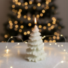 Snowy effect christmas tree candle